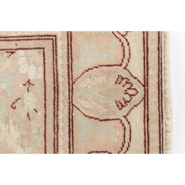 Mid 20th Century Anatolian Tan Colour Wool Carpet For Sale - Image 9 of 11