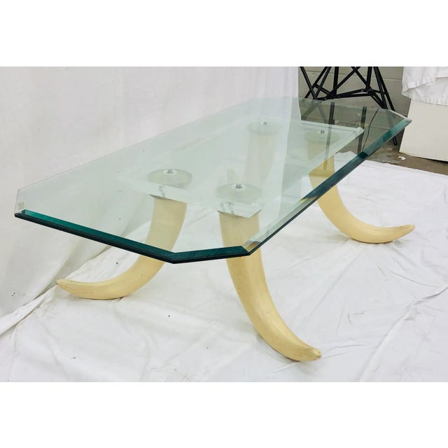 Vintage Tusk Coffee Table For Sale In Raleigh - Image 6 of 13