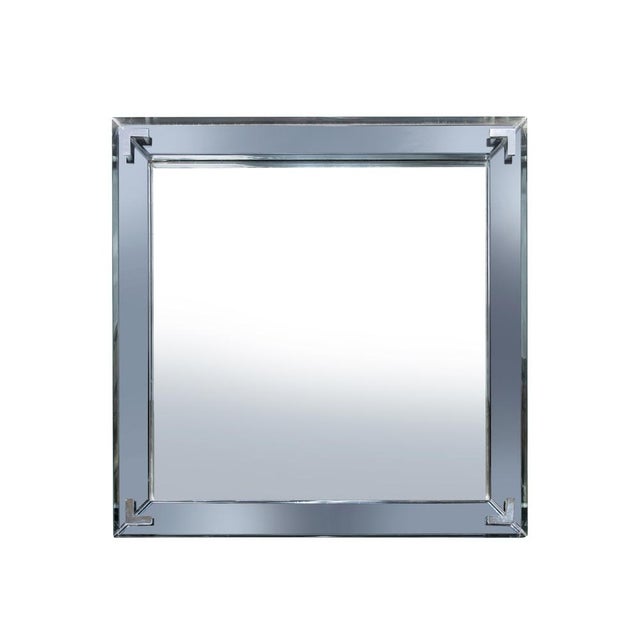 Vintage Square Mirror by Fontana Arte, Italy 1970s. Little defects lower left, otherwise very good condition. cm. 65×3×65...