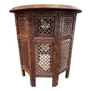 Antique Turkish Tea Table With Inlay For Sale