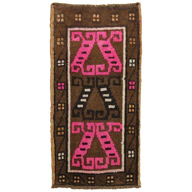 One of a kind vintage Turkish rug with intense bright colors. Part of our one of a kind attitude collection.