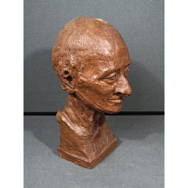 Vintage 1980 Hand-Sculpted Voltaire Portrait Bust Signed For Sale - Image 13 of 15