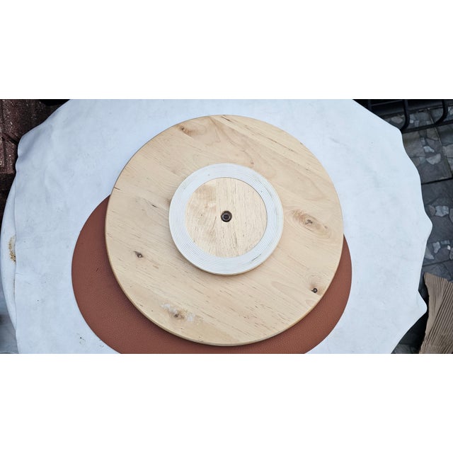 Vintage Painted Wooden Rotating Tray, 1970s For Sale - Image 6 of 9