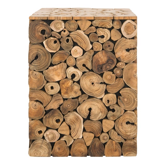 Woodcut Stool in Medium Oak & Black For Sale - Image 10 of 10