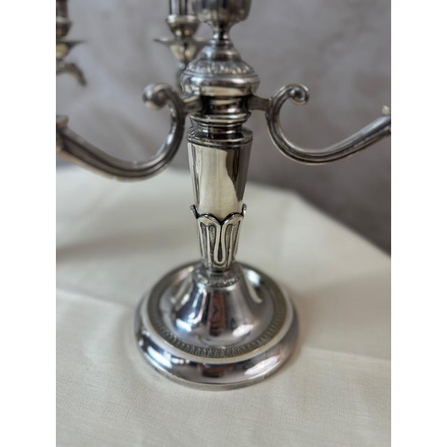 Vintage Candlesticks in Metal, 1950s, Set of 2 For Sale - Image 3 of 9
