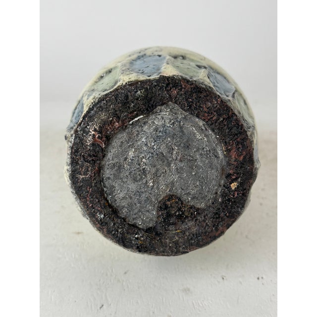 Mid-Century Studio Pottery Bottle Vase With Crackle Glaze, C. 1960s For Sale - Image 12 of 12