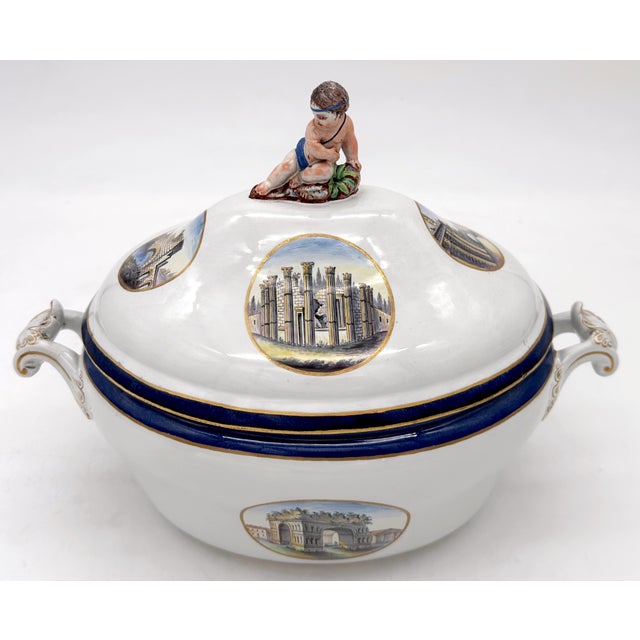 18th Century Naples Porcelain Grand Tour Topographical Tureen A rare and exceptional 18th-century Neapolitan porcelain...
