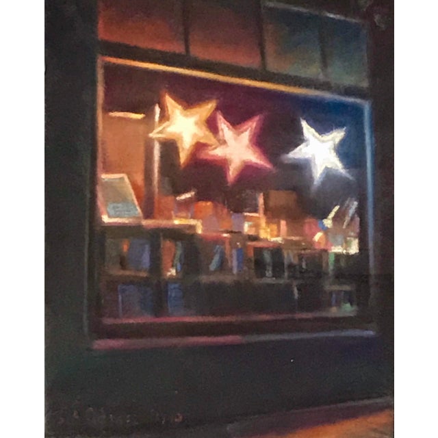 Les Etoiles by Bruce A Gómez | Pastel Artwork of stars in a window display. For Sale