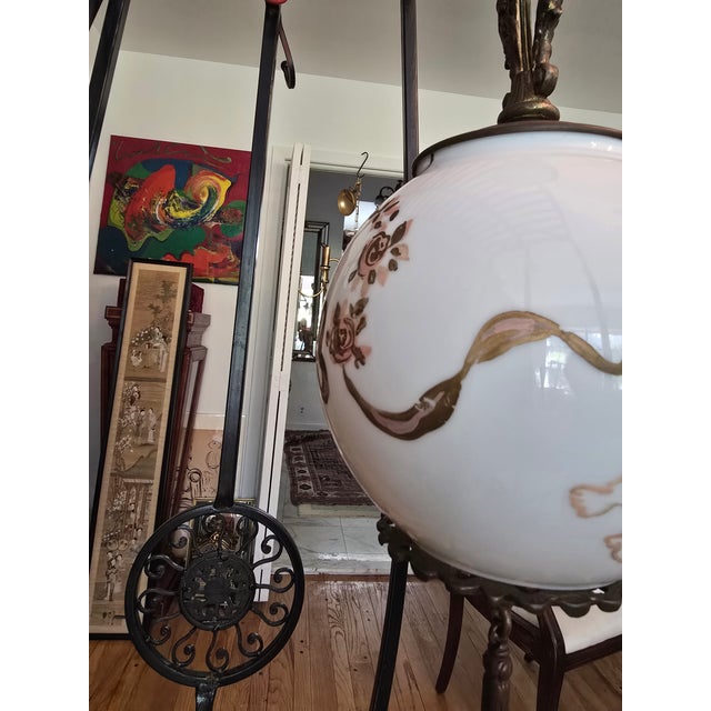 Metal Vintage Mid Century Cherub Cupid Angels Hanging Light For Sale - Image 7 of 9