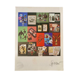 Daniel Spoerri Signed Lithograph Print, 1975 Contemporary, Abstract, Modern