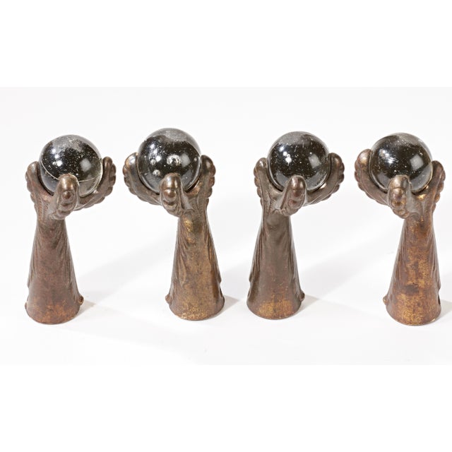 19th Century Set of 4 Antique 19th Century Claw and Ball Feet for Table For Sale - Image 5 of 6