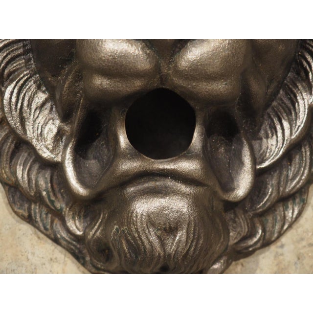 French Circa 1920s French Cast Iron Lion Fountain Feature, Spout For Sale - Image 3 of 13