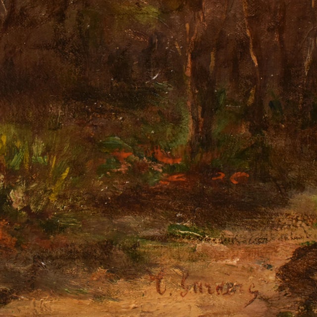Théodore Gardère, Landscape of Dordogne, 19th Century, Oil Painting on Canvas, Framed For Sale - Image 9 of 11