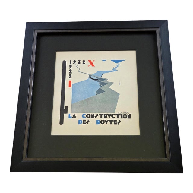 Attilio Calzavara 1935 "La Construction Des Routes" For Sale