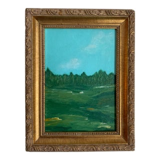 2020s Impressionist Style Original Landscape Painting on Canvas, Framed For Sale