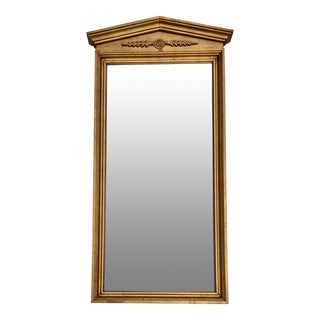 Neoclassical Empire Gilt Gold Wall Mirror For Sale