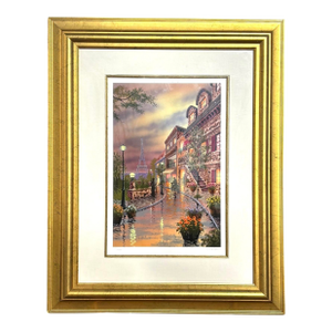 "Eiffel Way" Framed Limited Edition Serigraph Artwork by Kenneth Shotwell