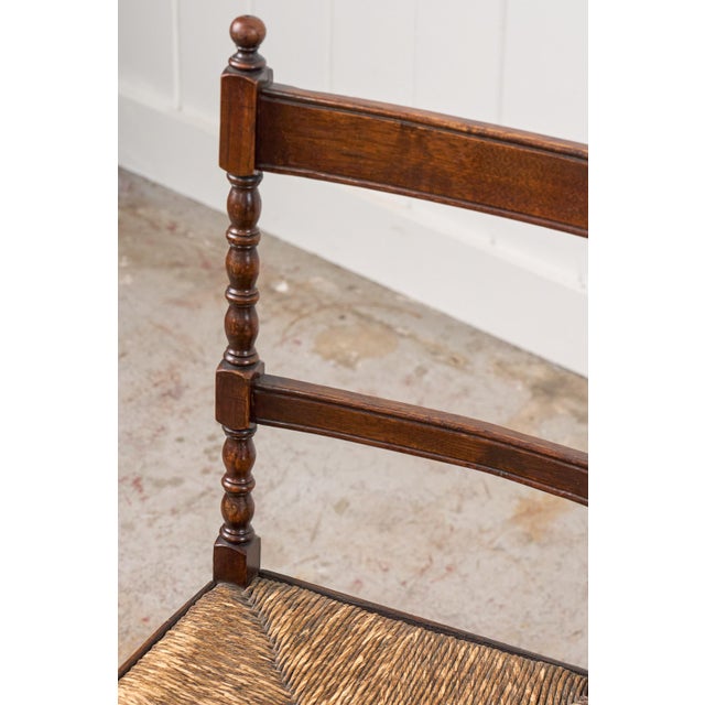 Late 19th Century Petite Bobbin Rush Chair For Sale In Charleston - Image 6 of 11