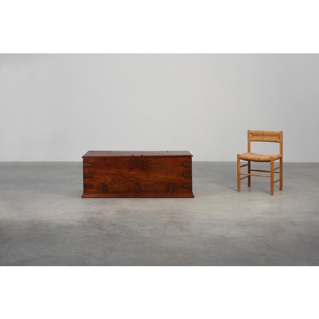 Antique 19th Century Dutch Teak Blanket Chest, Netherlands For Sale - Image 4 of 16