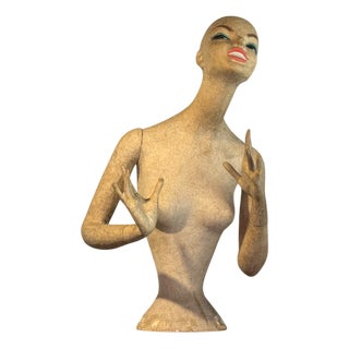 Papier Mache Display Mannequin, 1950s For Sale