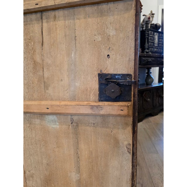 Early 18th C. Italian Baroque Inlaid Wood Sacristy Cabinet Rustic Antique Credenza For Sale - Image 9 of 18