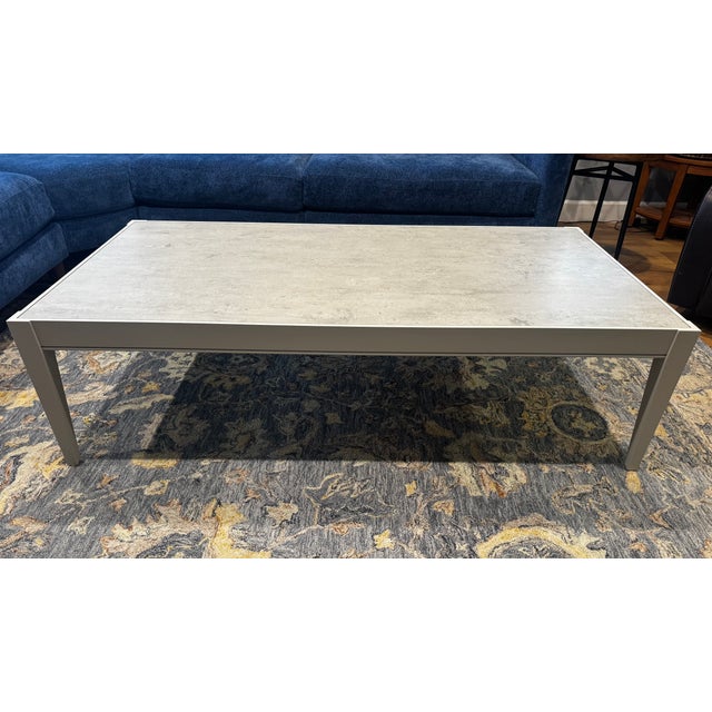 Modern Attributed to McKinnon & Harris Wyatt Coffee Table With Technical Stone Inset Top For Sale - Image 3 of 4