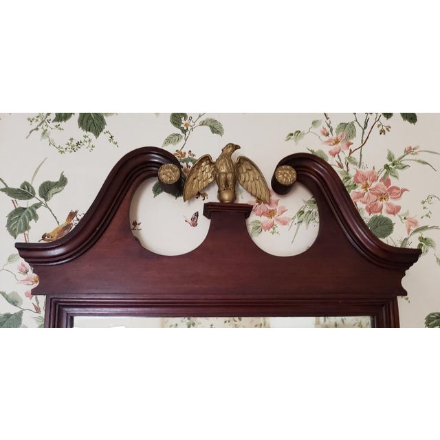 American Early 20th C. American Federal Revival Mahogany Eagle Mirror For Sale - Image 3 of 7