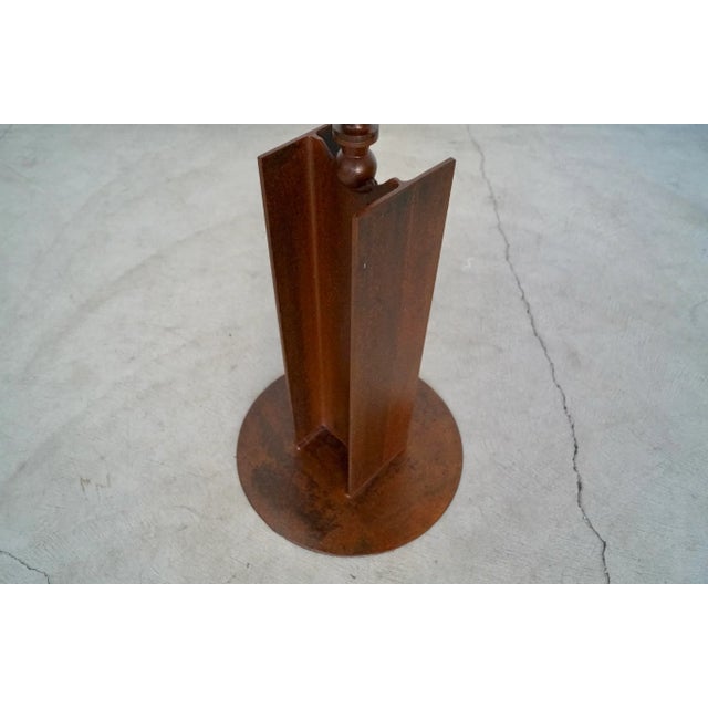 Industrial Art Deco Pedestal Table For Sale - Image 9 of 13