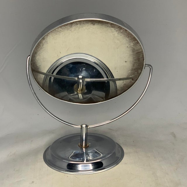 Art Deco Art Deco Chrome Vanity Mirror: Double Sided Swivel Mirror For Sale - Image 3 of 10