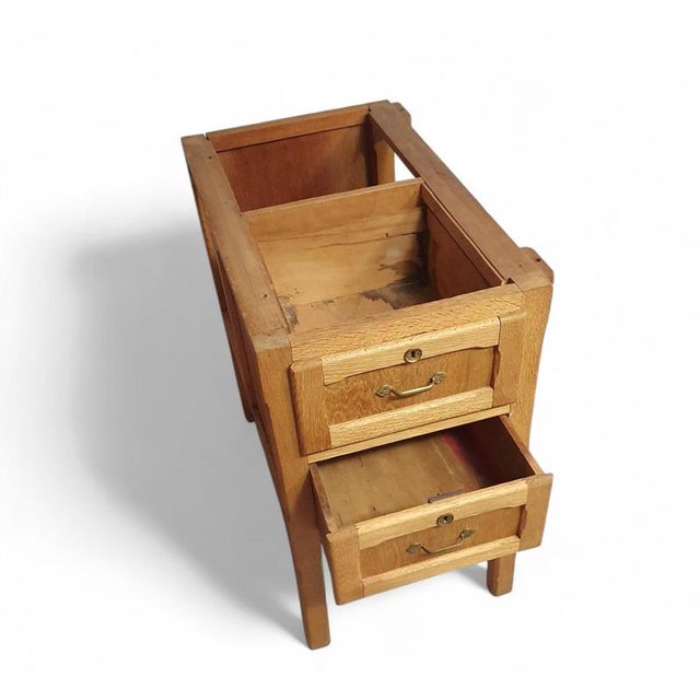 Large Oak Architect's Desk, 1940s For Sale - Image 16 of 18