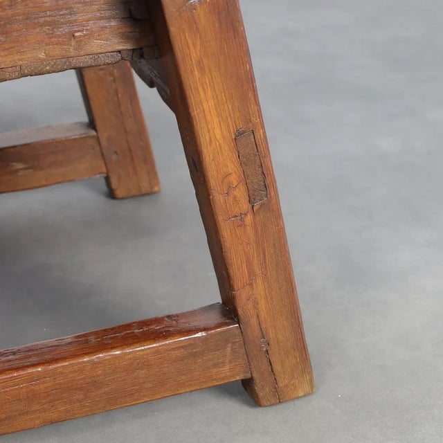 Wood Antique Wooden Side Table with Drawer, 1700s For Sale - Image 7 of 11