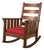 Lifetime Furniture Antique Mission Oak Arts & Crafts Rocking Chair, Circa 1910 For Sale