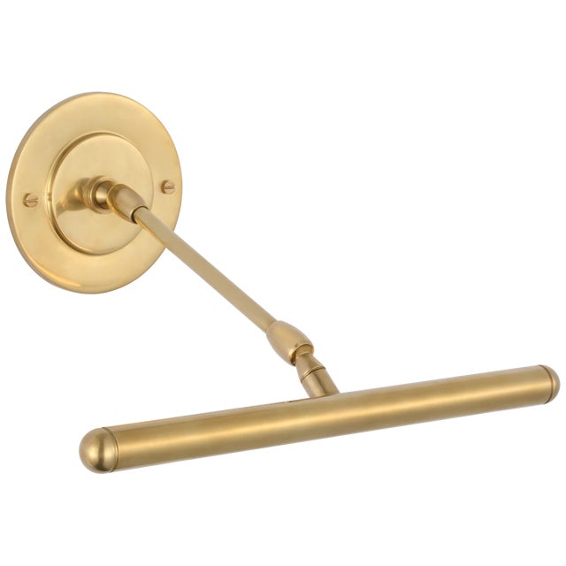 Amber Lewis for Visual Comfort Signature Emery 12" Picture Light in Hand-Rubbed Antique Brass For Sale