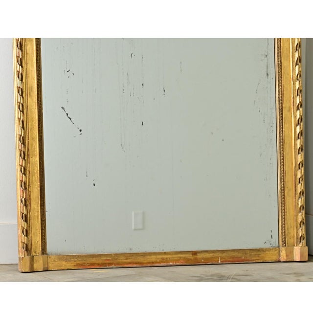 French 19th Century Louis XVI Gilt Mantel Mirror For Sale - Image 4 of 12