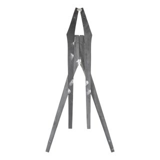Signs Crossed Wall Sculpture in Natural Steel by Jean-Baptiste Van Den Heede For Sale