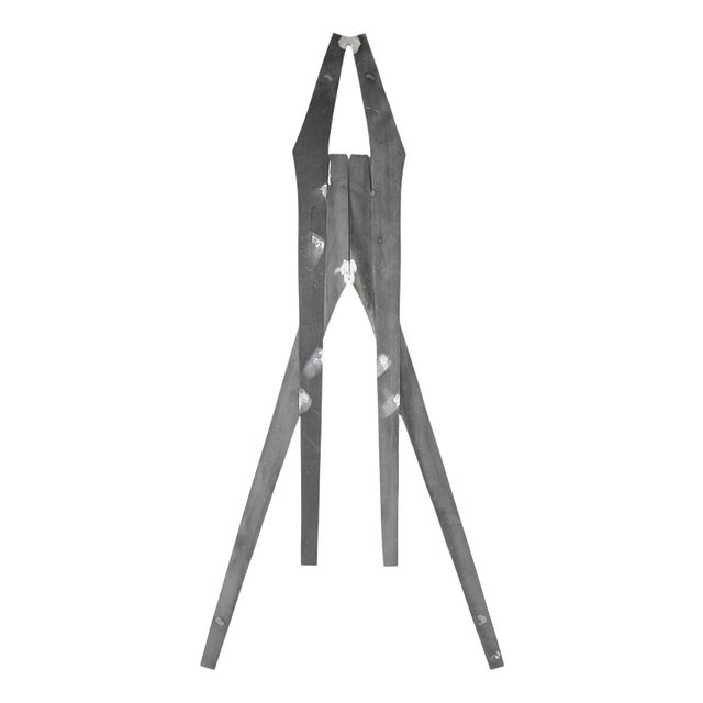 Signs Crossed Wall Sculpture in Natural Steel by Jean-Baptiste Van Den Heede For Sale