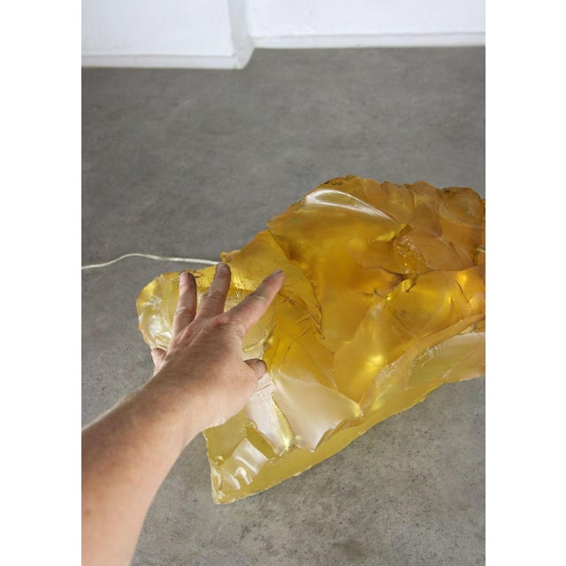 Vintage Italian Orange and Yellow Sculptural Lamps, 1970s, Set of 2 For Sale - Image 17 of 18