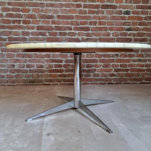 Carrara Marble Coffee Table in the style of Ray and Charles Eames, 1970s For Sale - Image 6 of 6