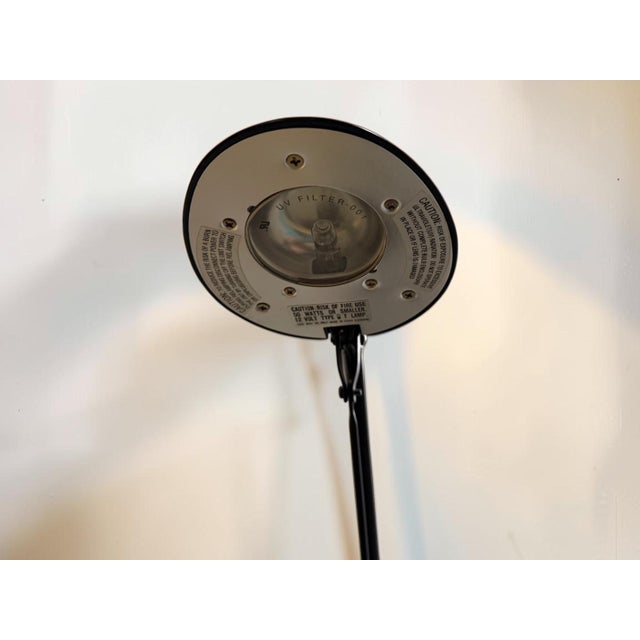 Vintage 1990s Postmodern Black Counterbalance Adjustable Halogen Desk Lamp For Sale - Image 4 of 11