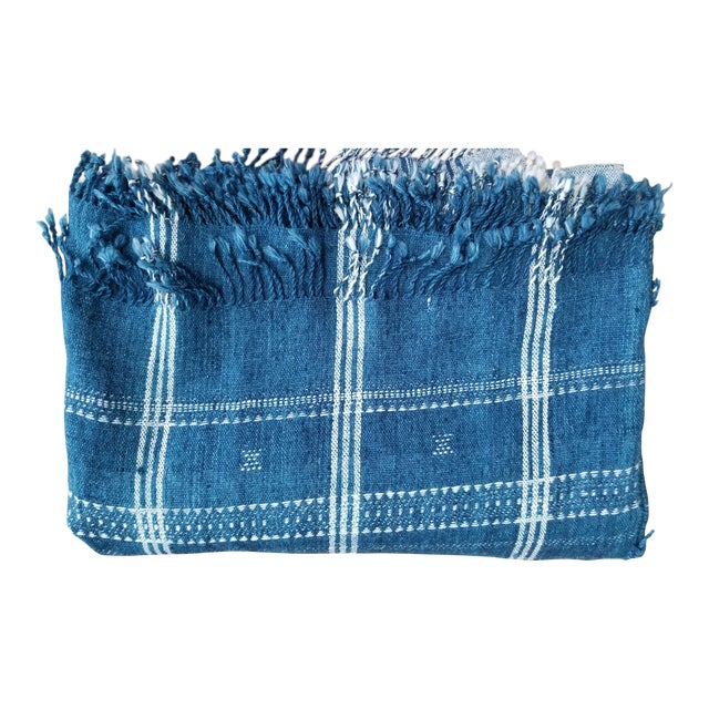 Indigo With Shell Kutch Throw For Sale