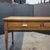 Contemporary Early 20th Century English Oak 2 Drawer Console Table With Tapered Legs and Spade Feet For Sale - Image 3 of 13