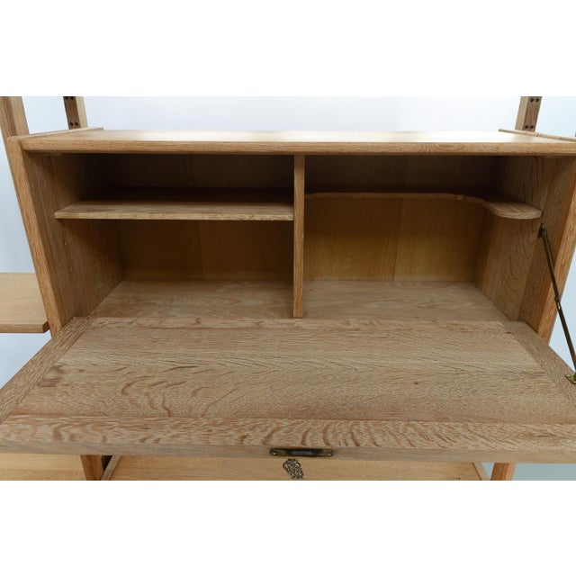 Danish Freestanding Oak Bookcase attributed to Henning Kjærnulf for Nyrup Møbler, 1960s For Sale - Image 9 of 18