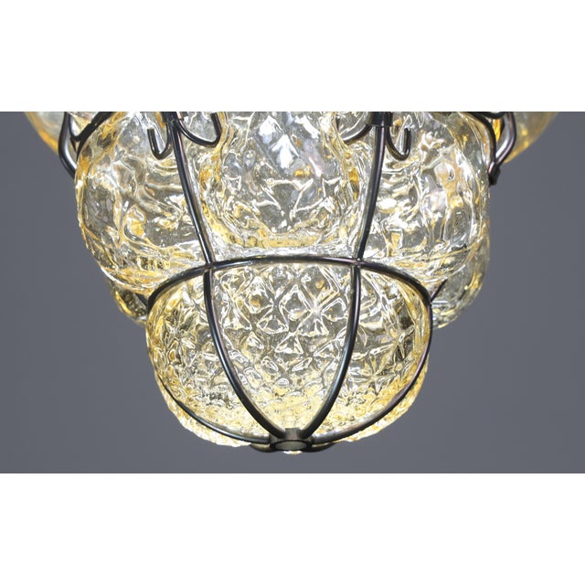1970s Orange Colour Venetian Lantern Attributed to Seguso Murano Glass For Sale - Image 14 of 15