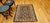 Vintage Persian Malayer Area Rug, Hand-Knotted Wool, Geometric Pattern, 4x4, Navy & Ivory For Sale In Chicago - Image 6 of 14