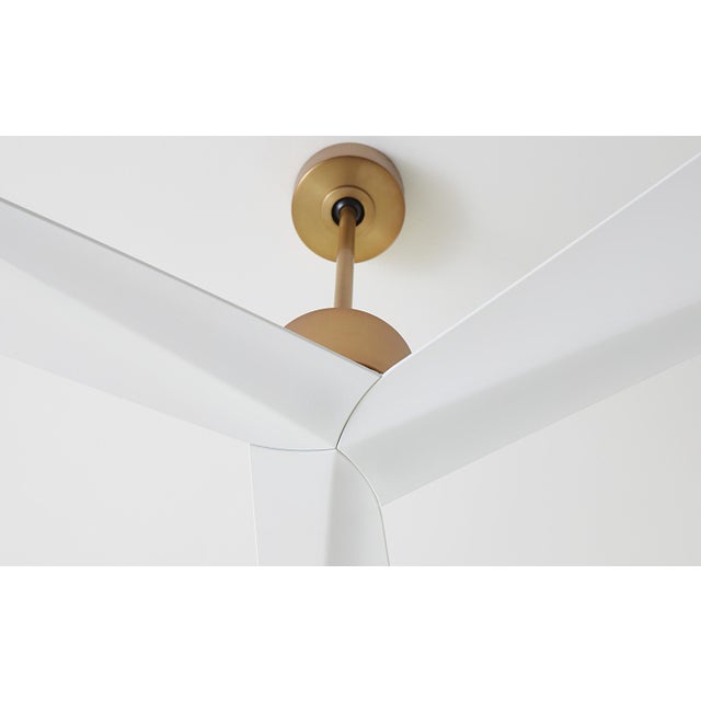 Metal Sean Lavin by Visual Comfort Fan Adler 60" Ceiling Fan in Burnished Brass and Matte White ABS For Sale - Image 7 of 9