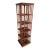 Walnut revolver bookcase with four shelves. Dimensions (wxdxh) 42 x 41.5 x 150 cm