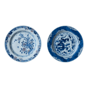 A Pair of Chinese Blue & White Plates