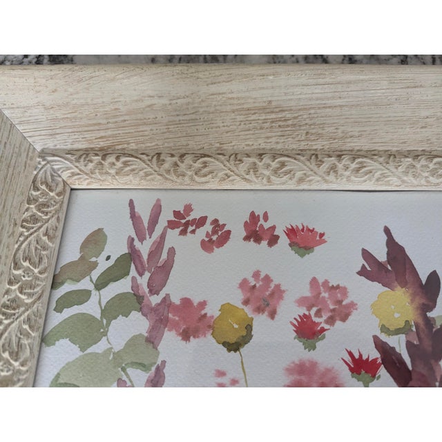 Original Still Life Botanical Watercolor Painting Framed For Sale - Image 13 of 15