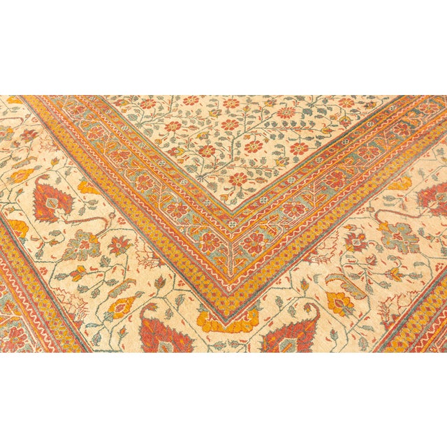 Textile Oversized 1920s Indian Agra Rug For Sale - Image 7 of 8