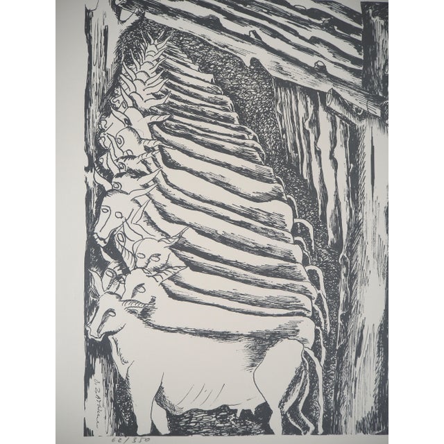 Ossip Zadkine, Mythology: Hercules and the Stables of Augeas, Original Lithograph For Sale - Image 4 of 6